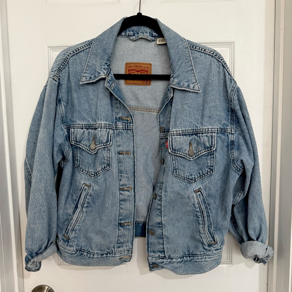 Levi’s Light Blue Jean Denim Trucker Jacket Xsmall Pre Owned